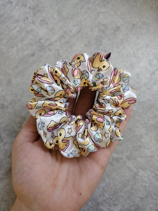 Rubber Duckies Midi Satin Hair Scrunchie