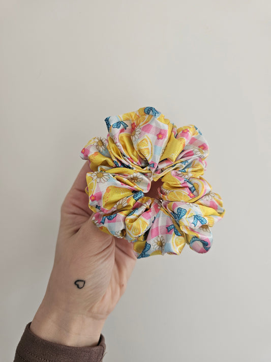 Summer Lemons MIDI Satin Hair Scrunchie
