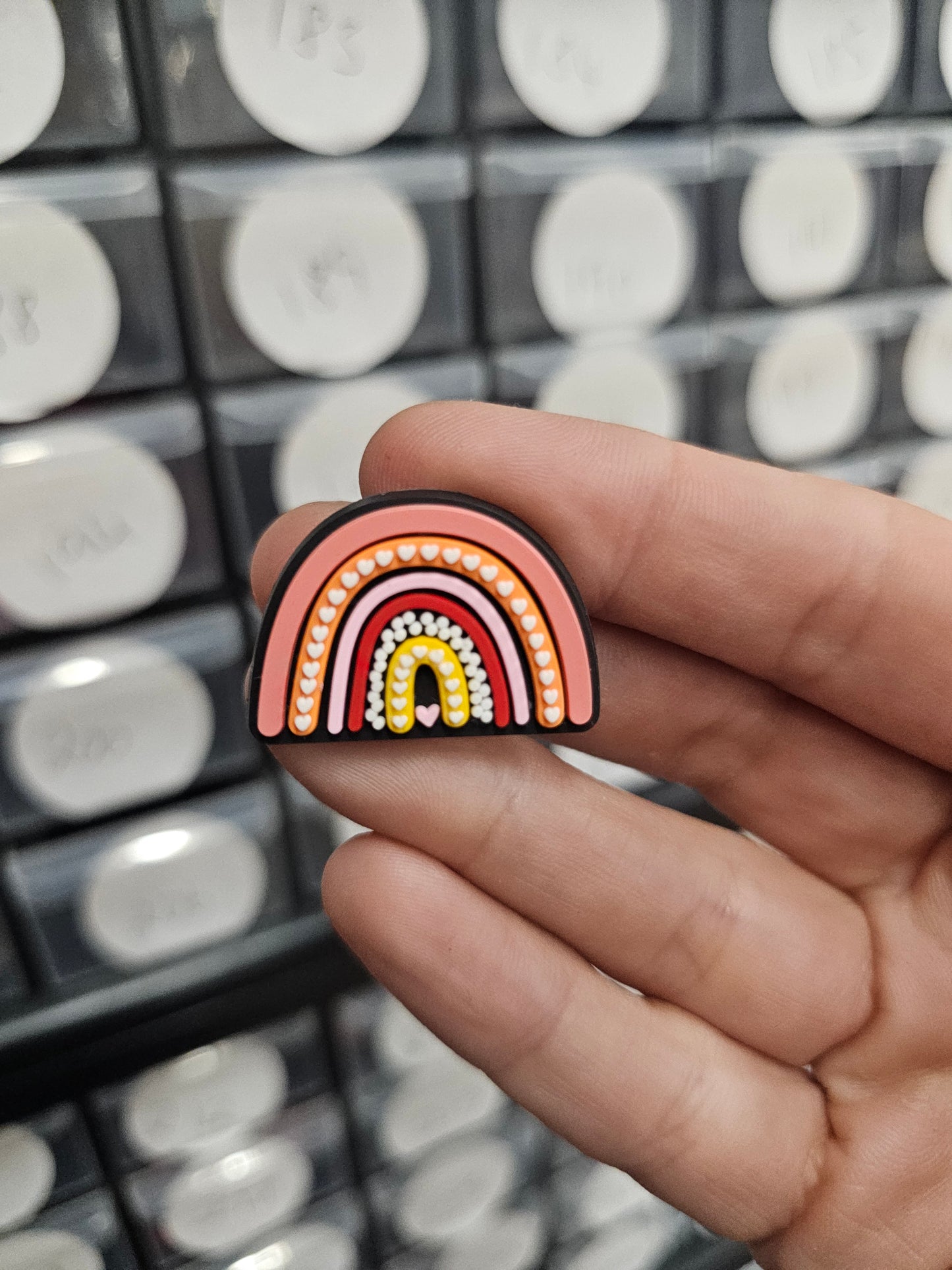 Boho rainbow shoe charm