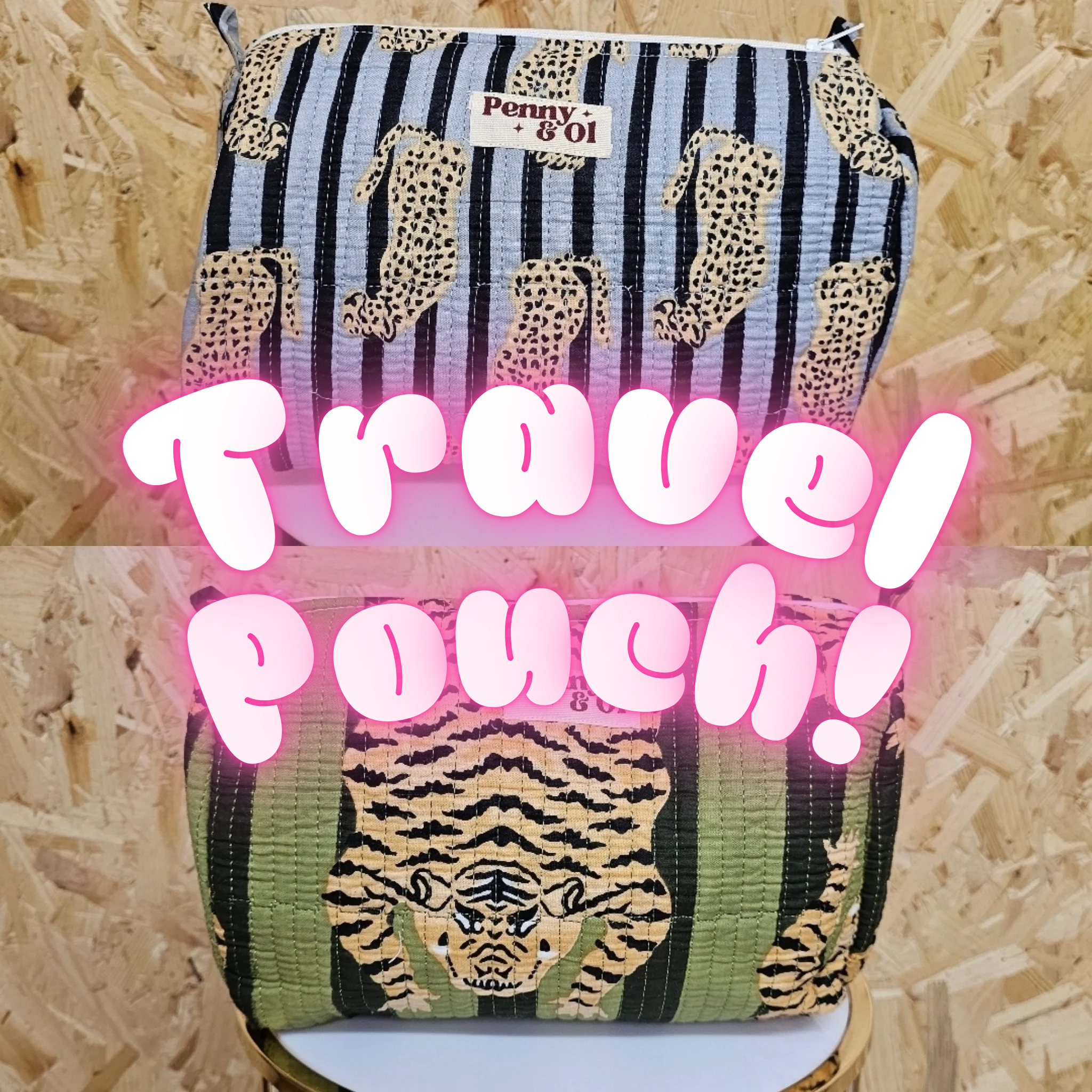 Waterproof Travel Zip Pouch - Penny & Ol - Tote Bag