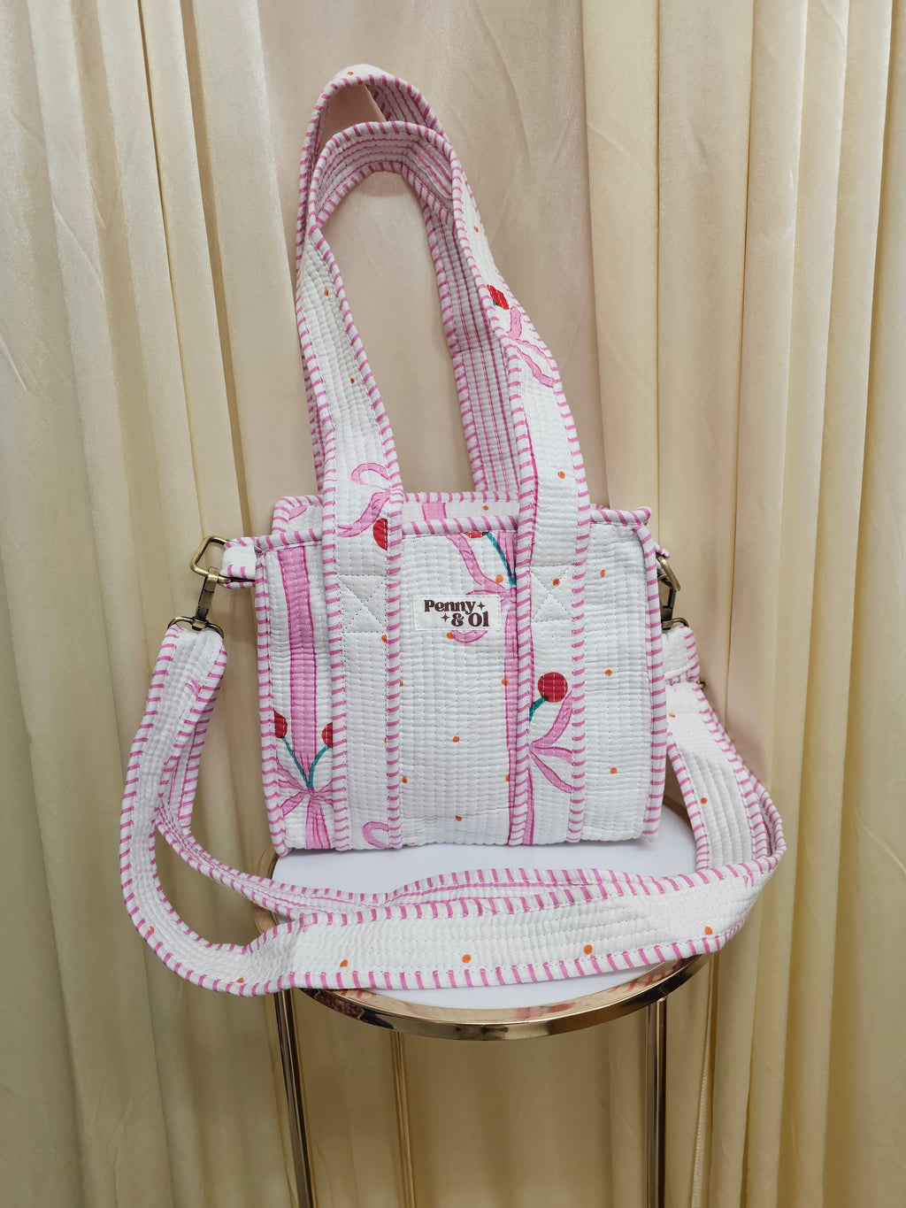 Cherry Bow collection, tote bags. Cotton tote bags all sizes.