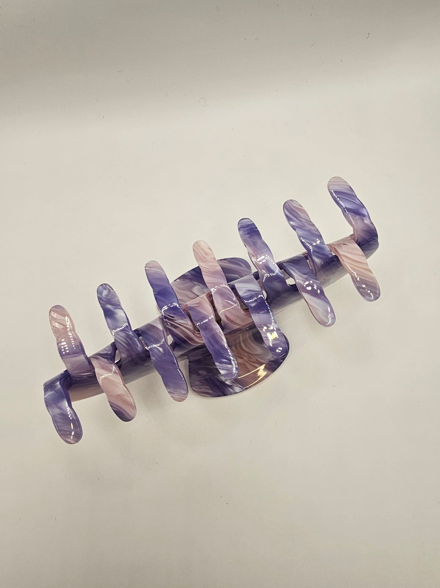 Lilac & Baby Pink Marble Claw Clip
