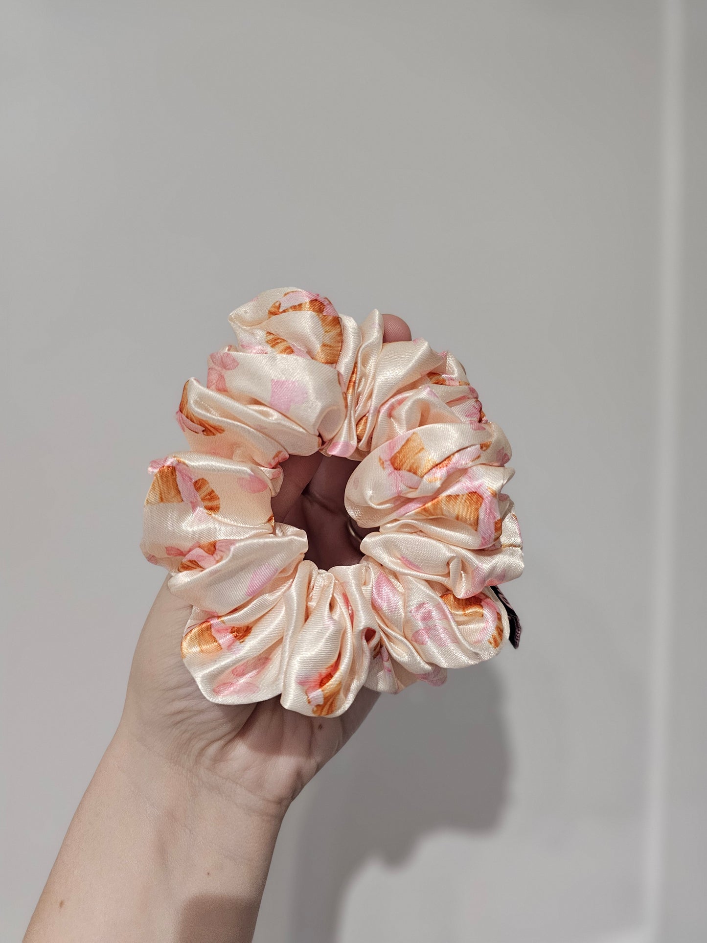 Croissant Cutie Midi Satin Hair Scrunchie
