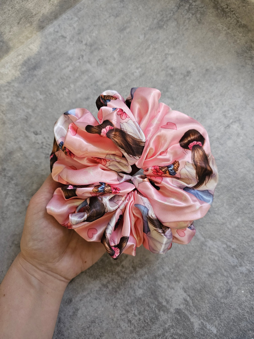 Scrunchie Girl Satin Hair Scrunchie Collection, Keyring, Lanyard