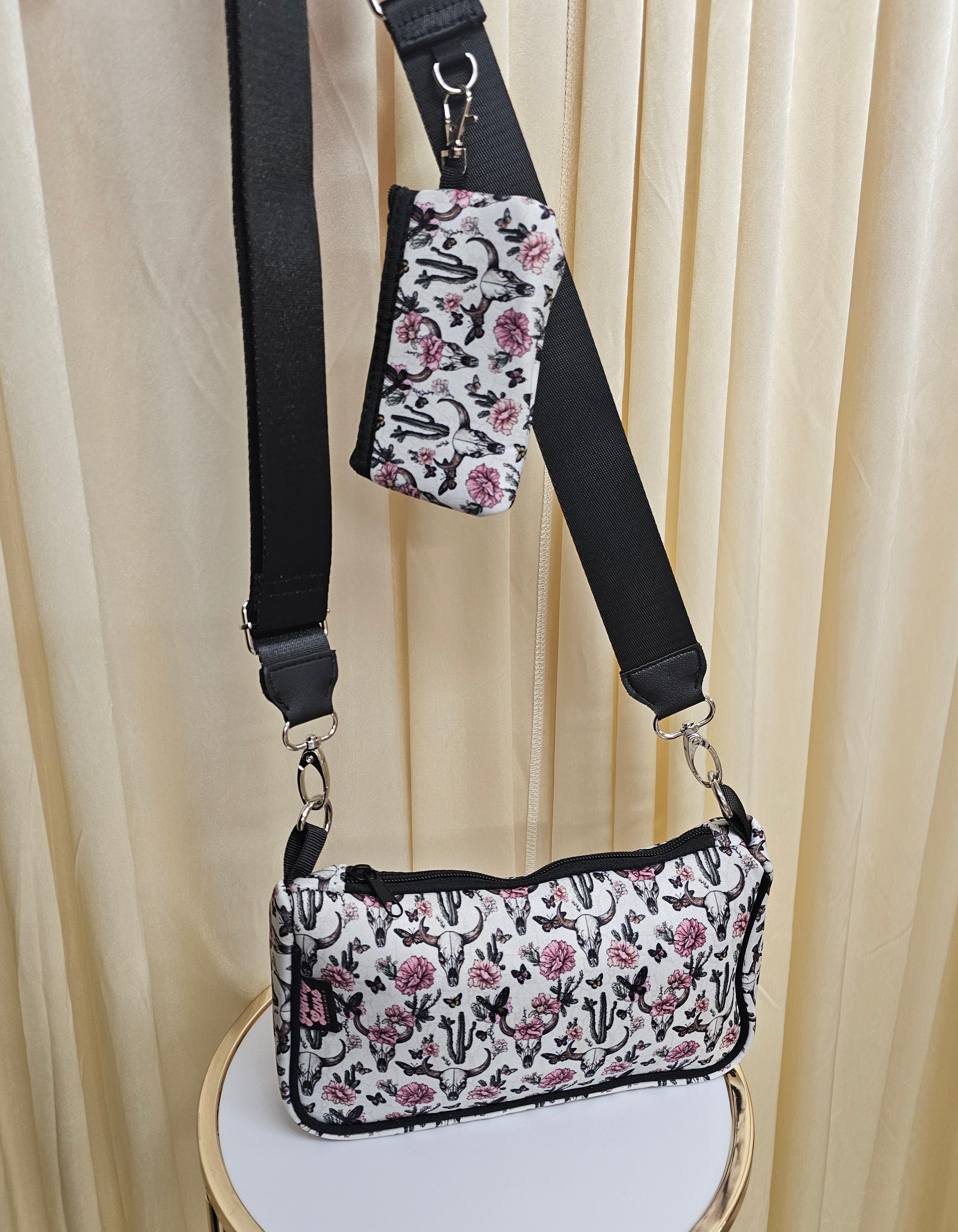 PLS Cross Body Bag, Extendable Strap, New in PLS neoprene handbag