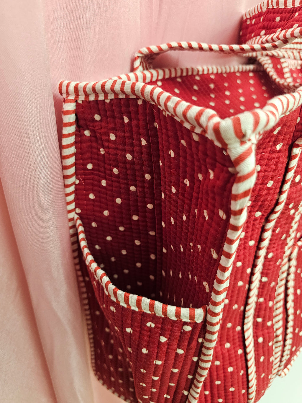 Red Polka Dot collection, tote bags. Cotton tote bags all sizes.