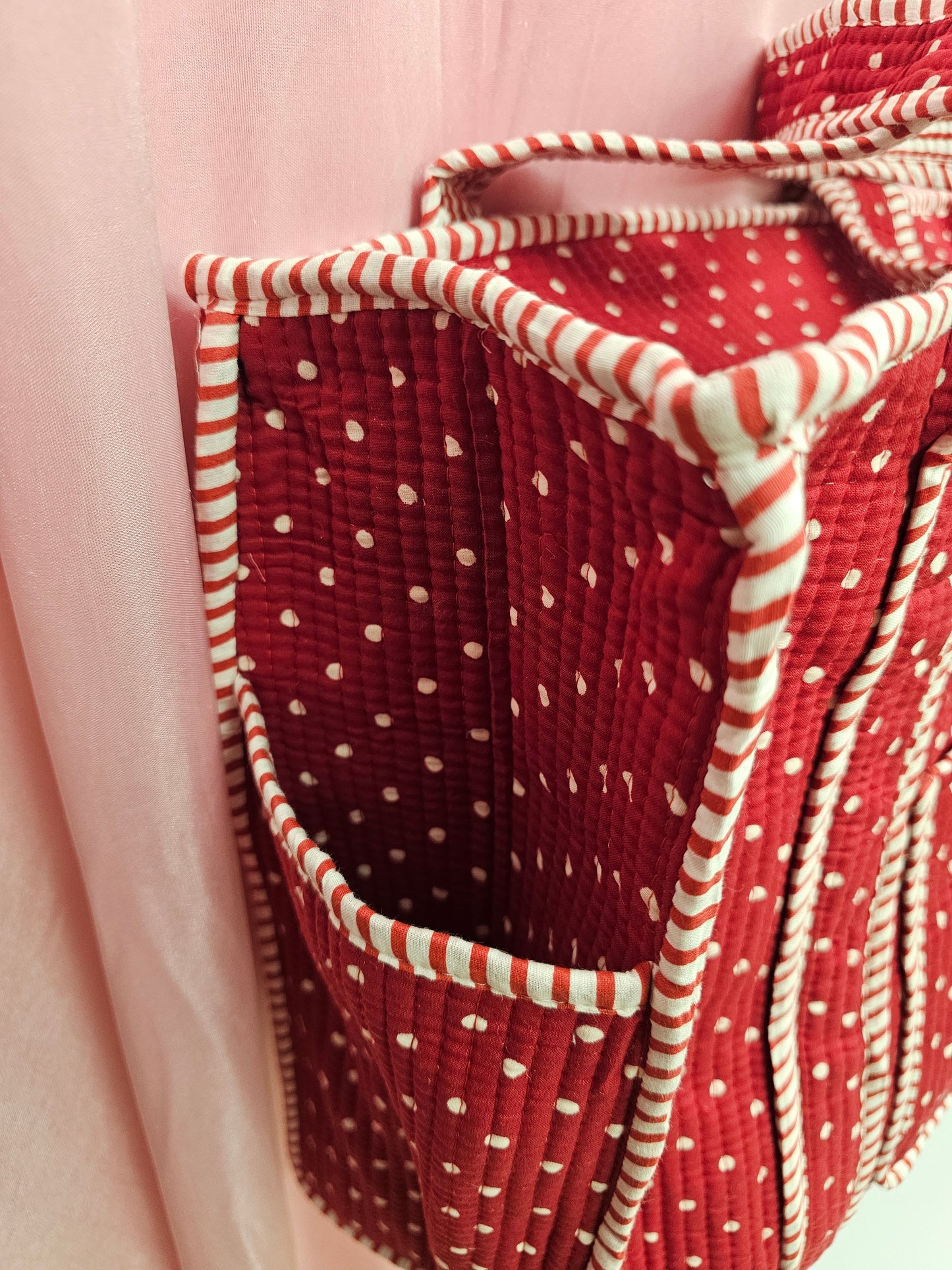 Red Polka Dot collection, tote bags. Cotton tote bags all sizes.