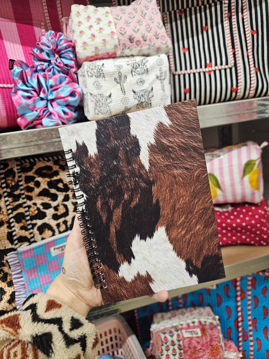Brown cow print Notebook.