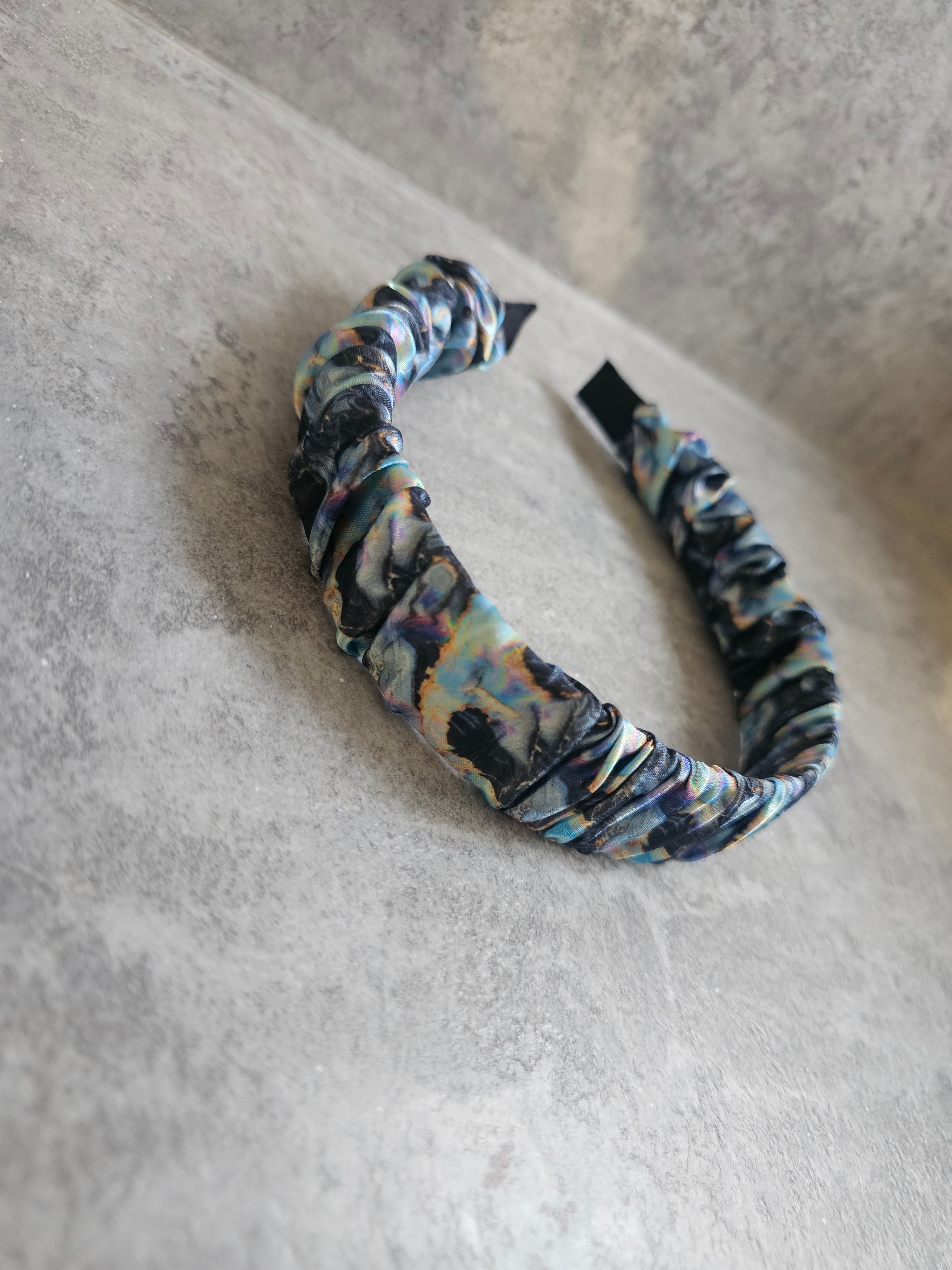 Thick Ruffle Headbands, Custom Print Satin Ruffle Headband, Gift