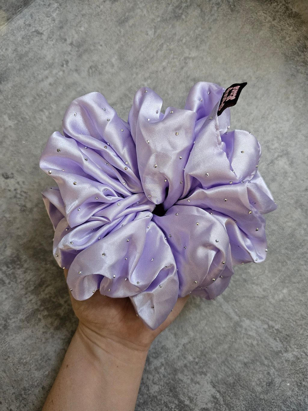 Diamante satin XL Hair Scrunchies