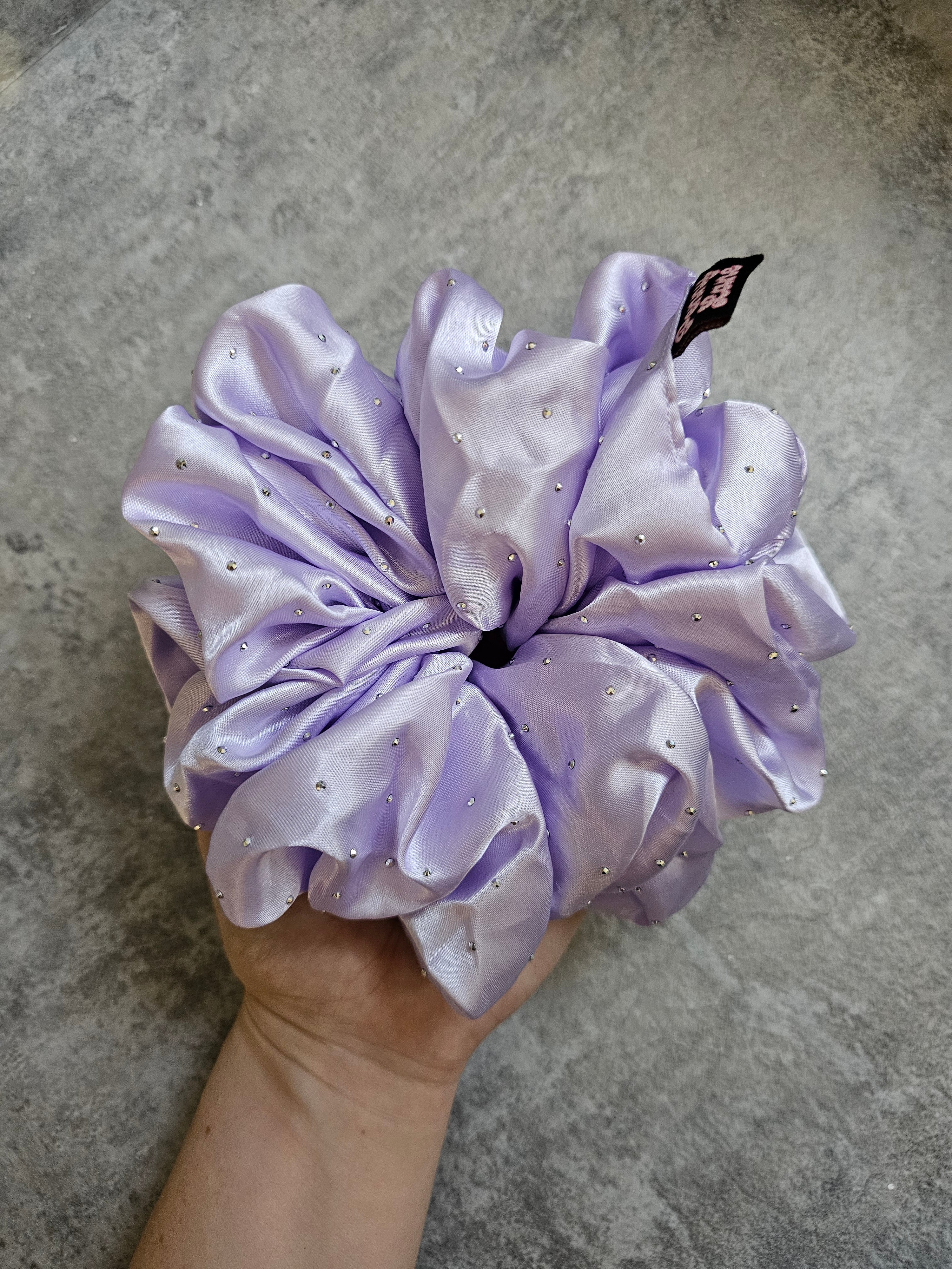 Diamante satin XL Hair Scrunchies