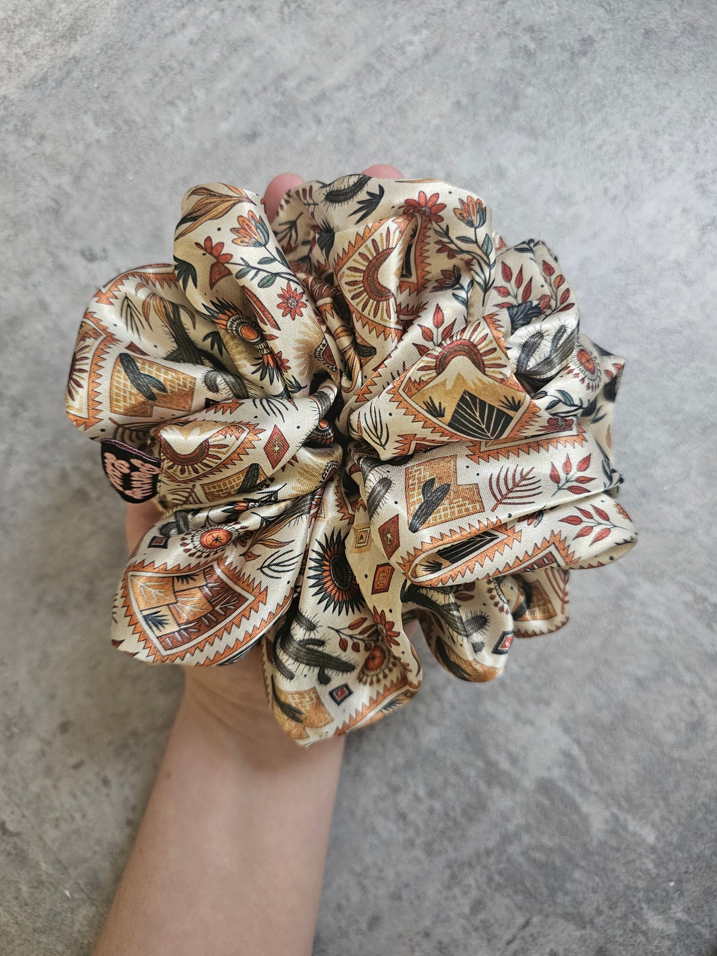 Desert Sands XL Satin Hair Scrunchie