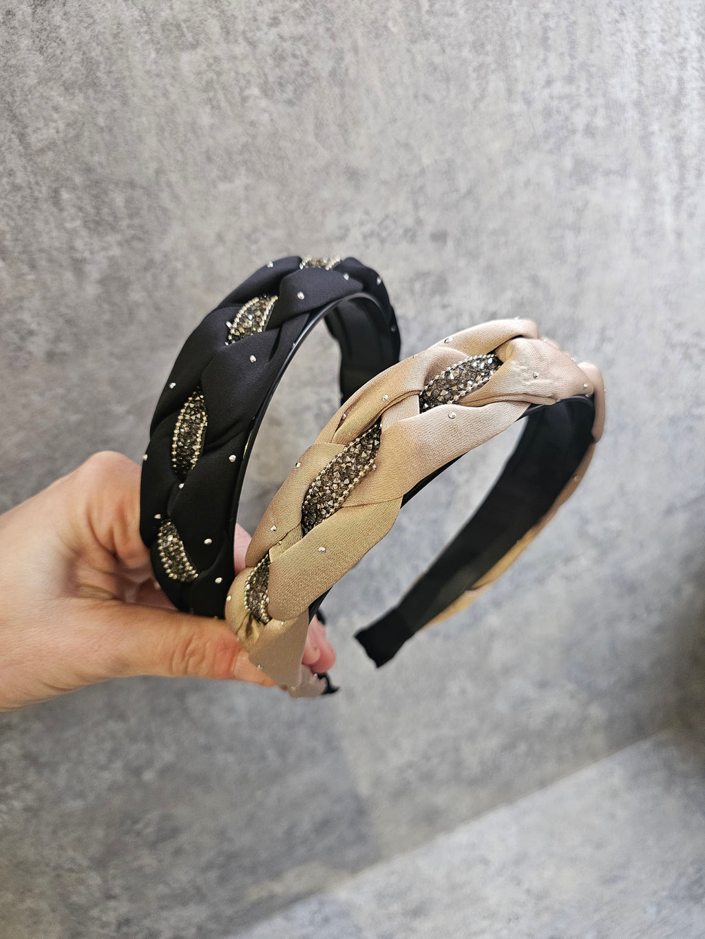 Diamante plaited headband