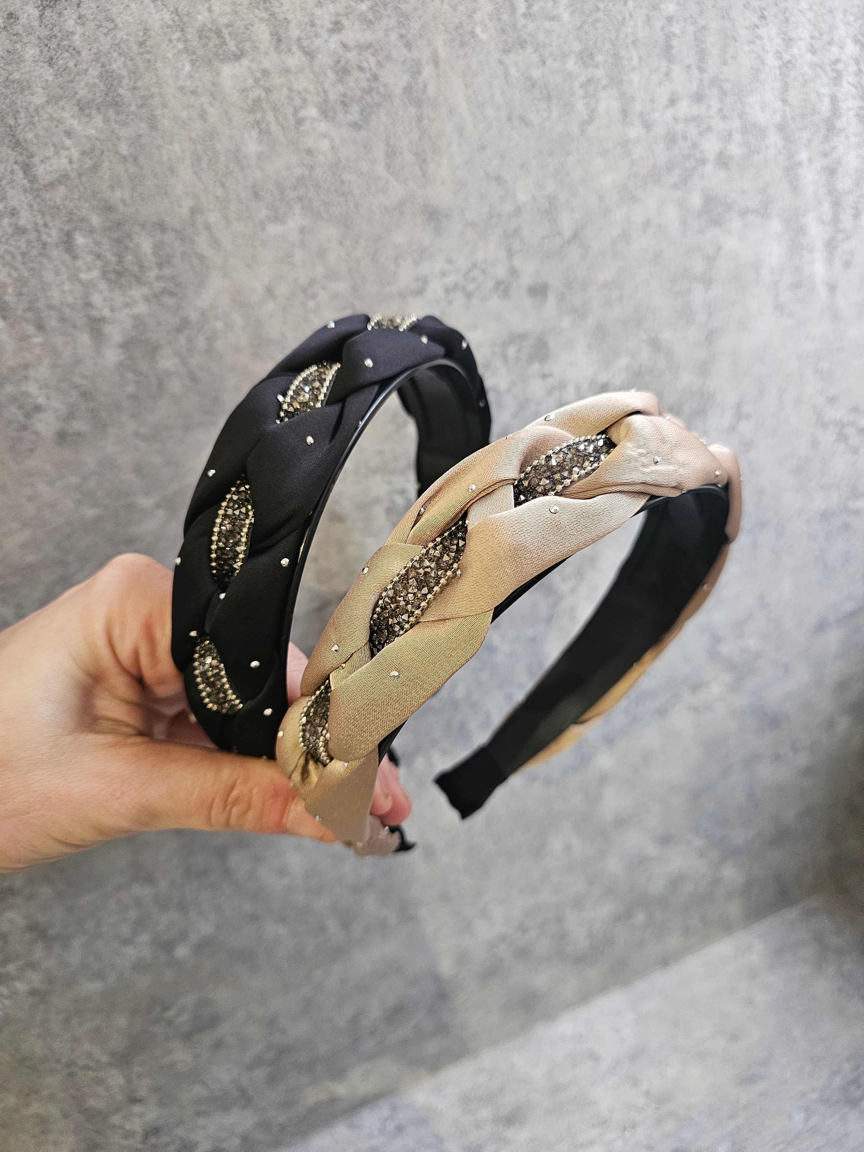 Diamante plaited headband