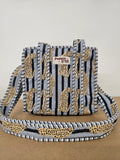 Grey Striped Leopard Collection, cotton tote bags, handmade tote.