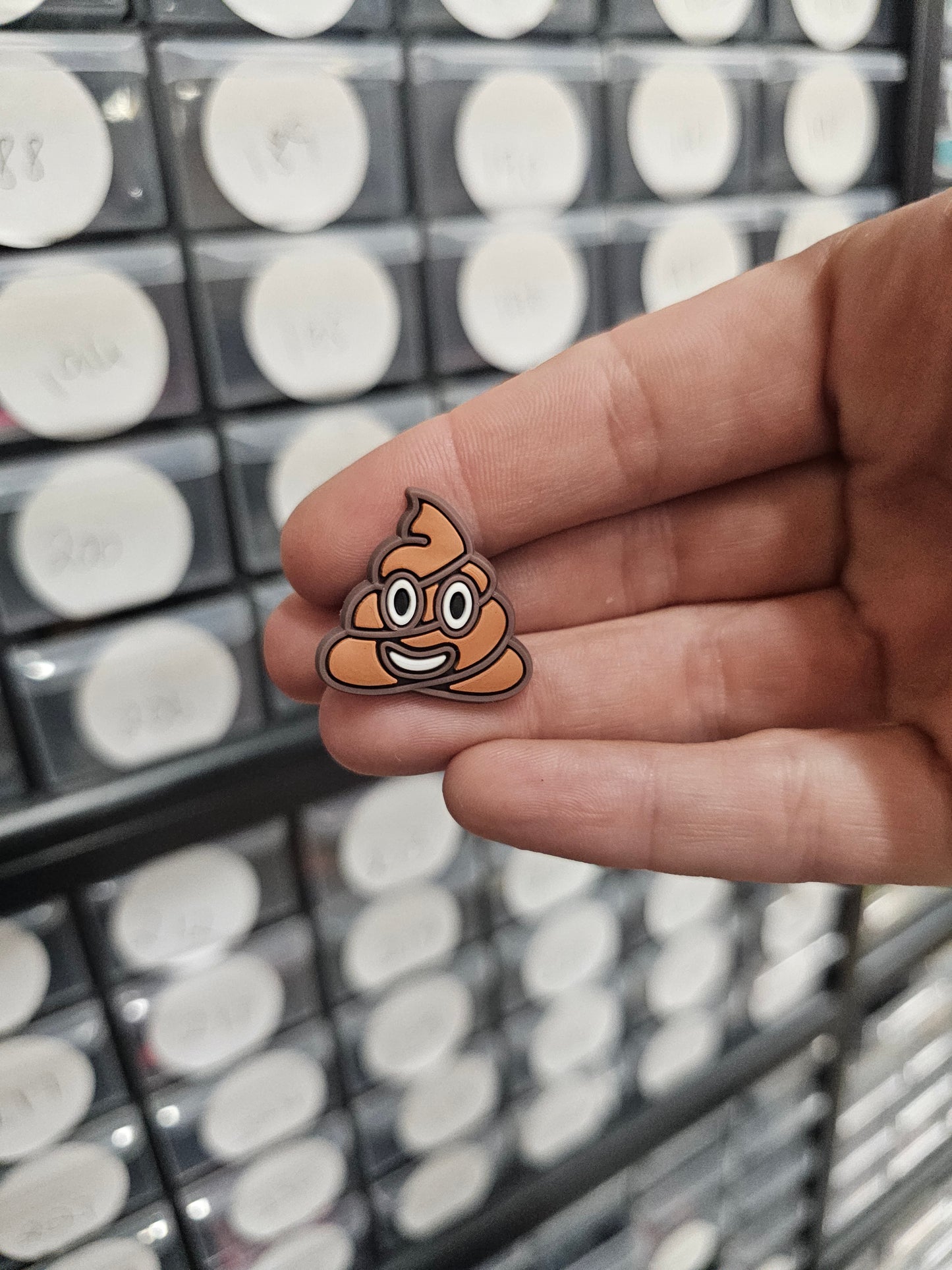 Poop emoji shoe charm