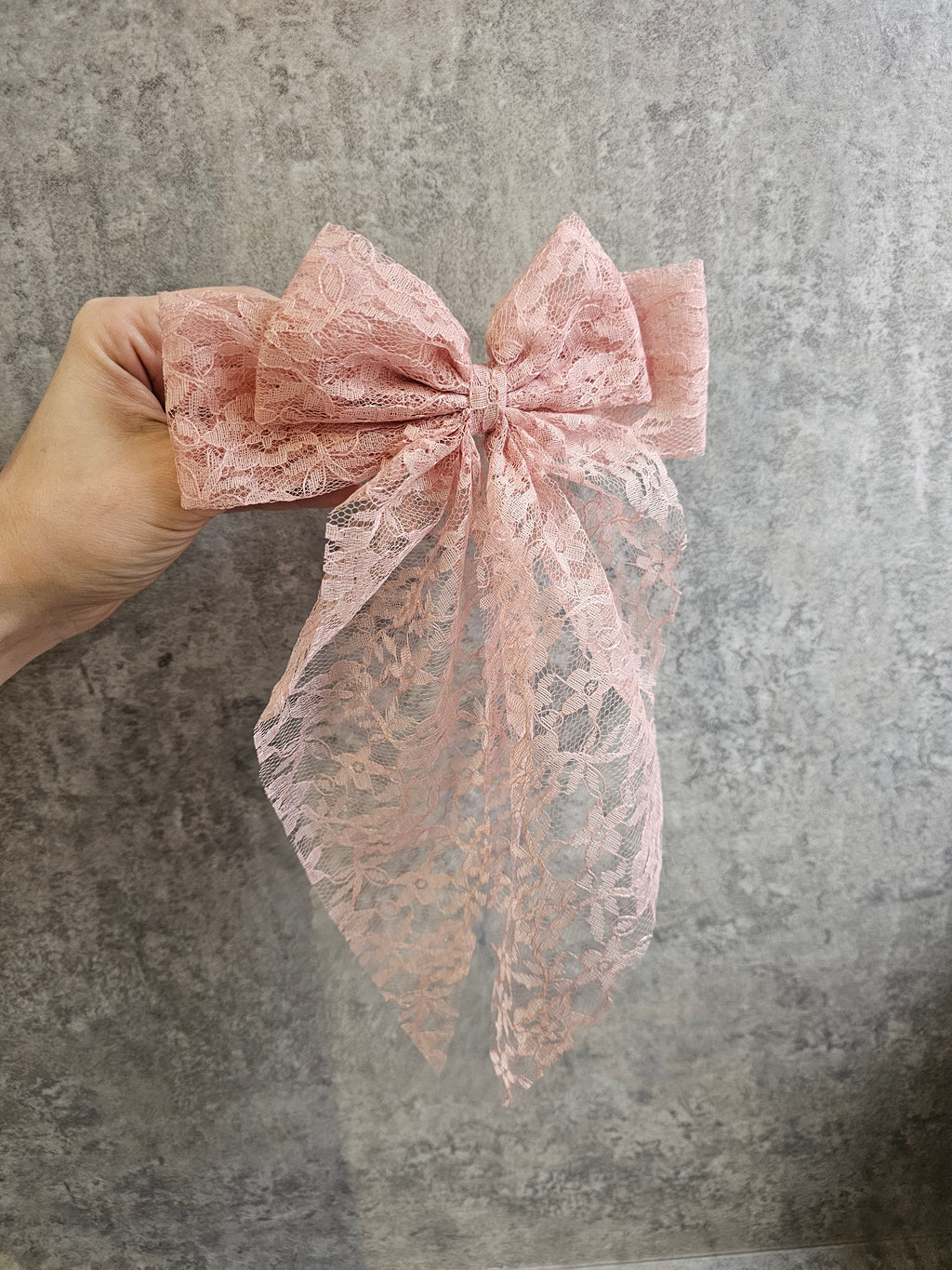 Lace hair bow