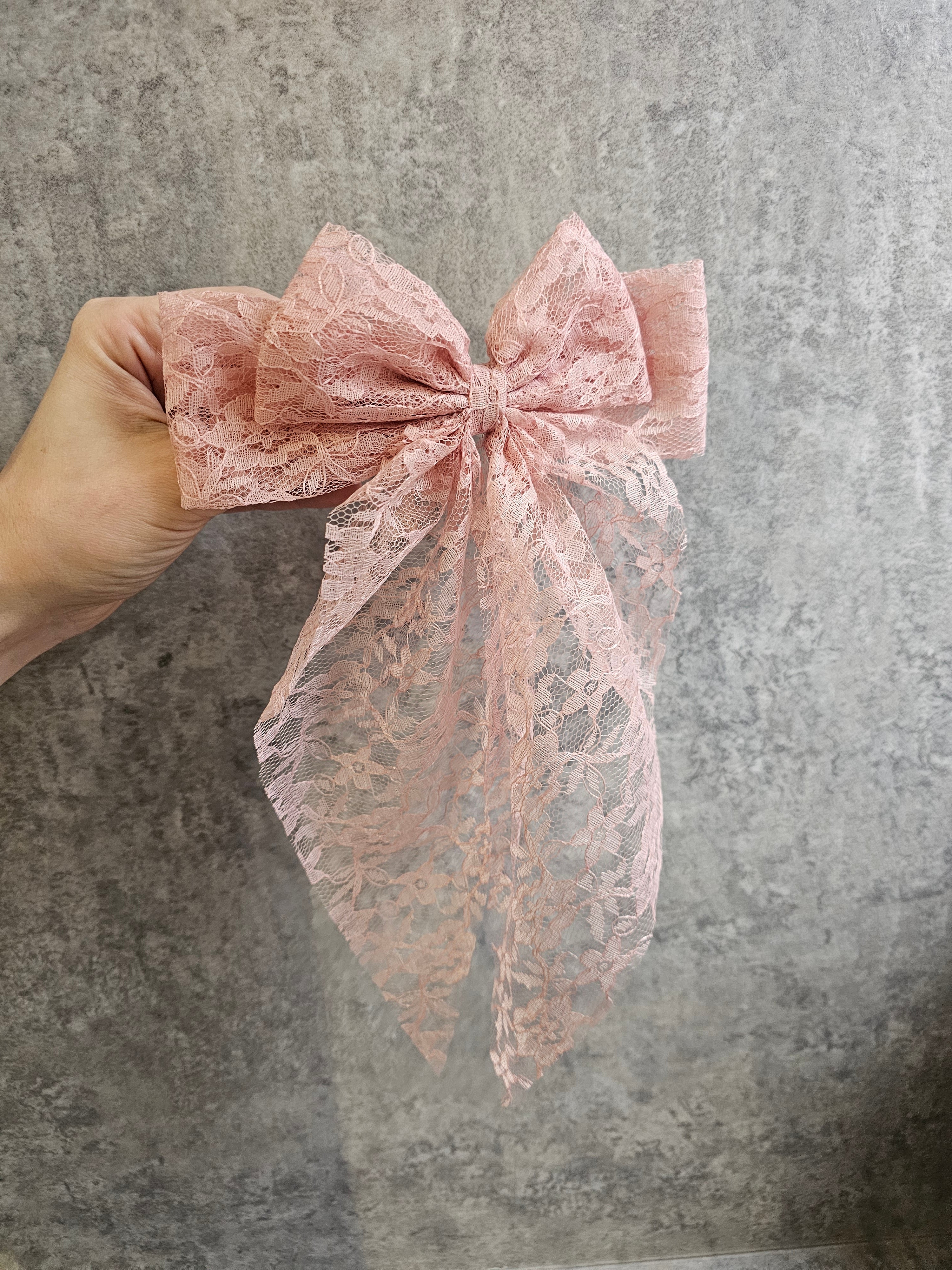Lace hair bow