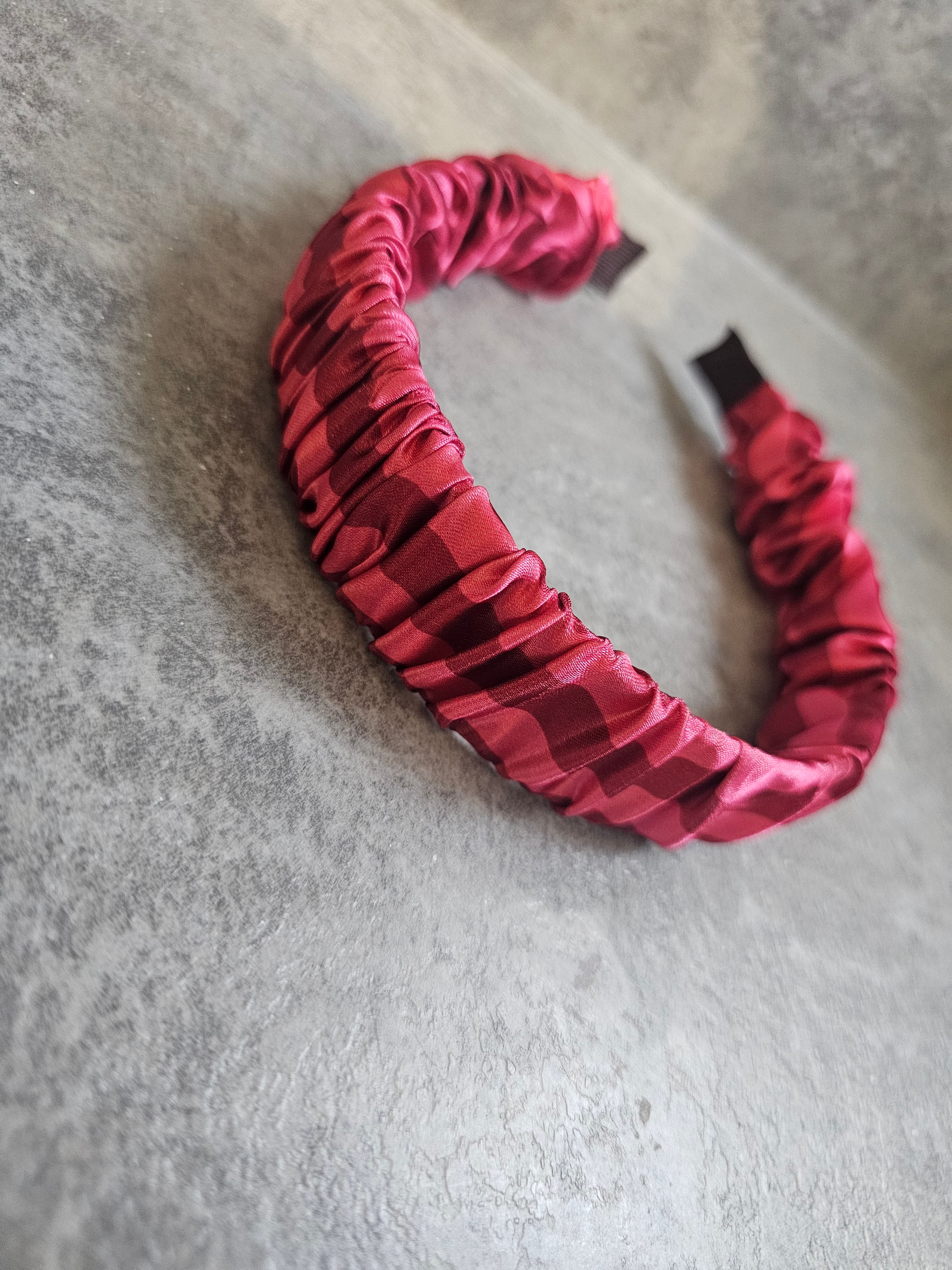 Thick Ruffle Headbands, Custom Print Satin Ruffle Headband, Gift