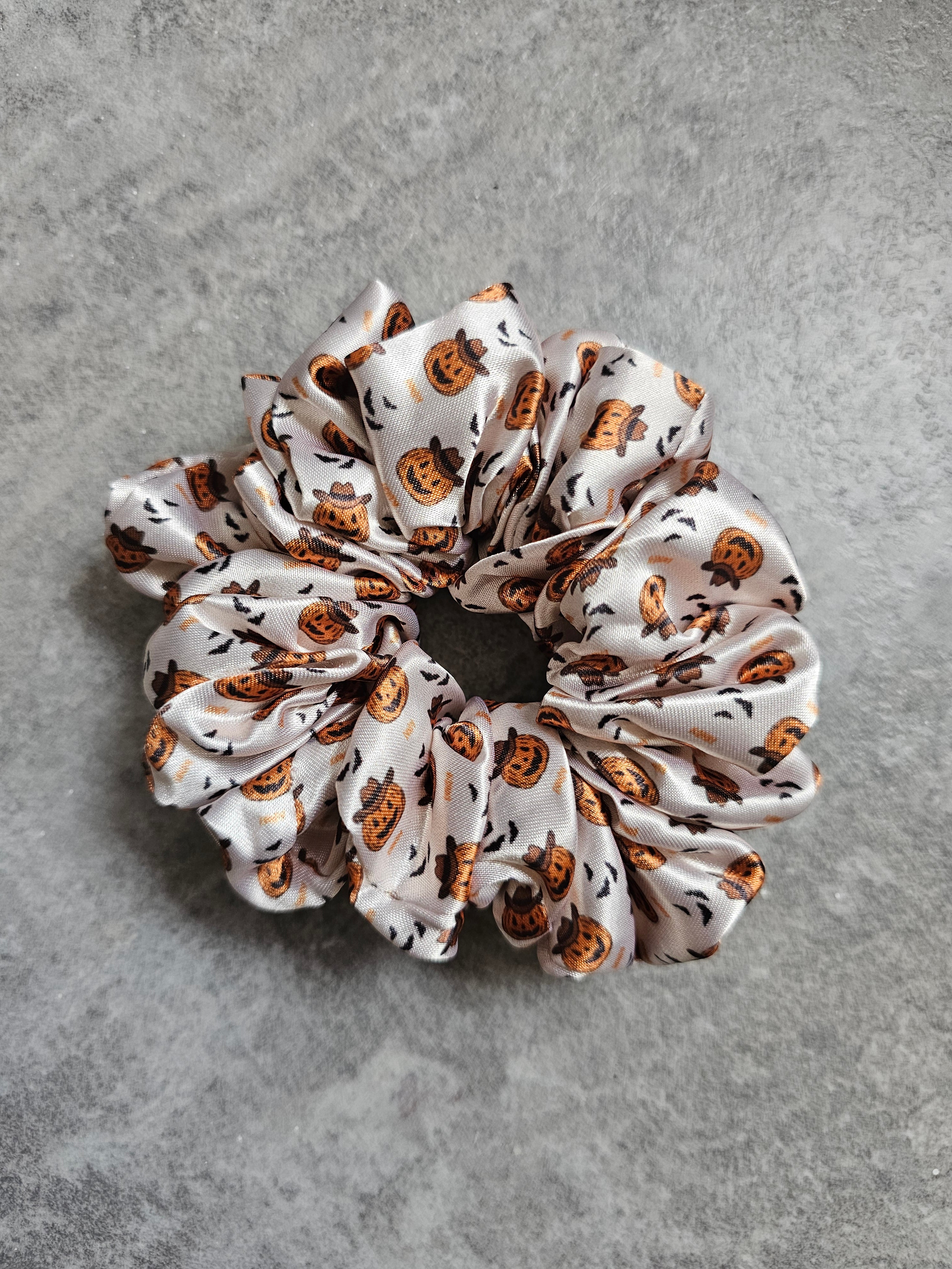 Cowboy Pumpkins Midi Satin Hair Scrunchie