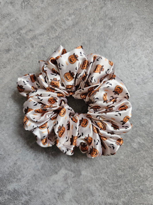 Cowboy Pumpkins Midi Satin Hair Scrunchie