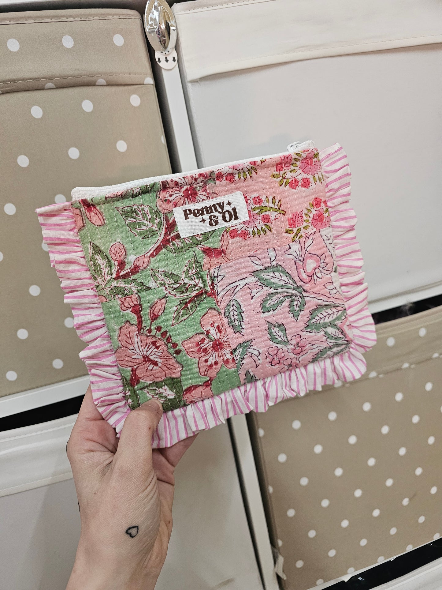 Spring Patchwork Ruffle Purse