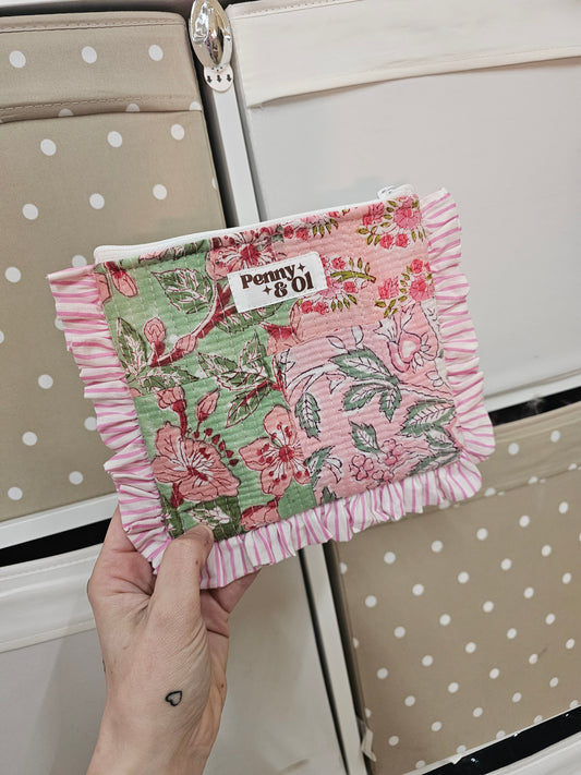 Spring Patchwork Ruffle Purse