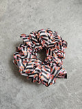 Pinstripe Skulls Midi Satin Hair Scrunchie