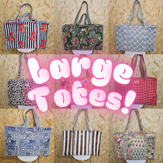 Large Tote Bags - Penny & Ol