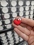 Red heart with nurse hat shoe charm