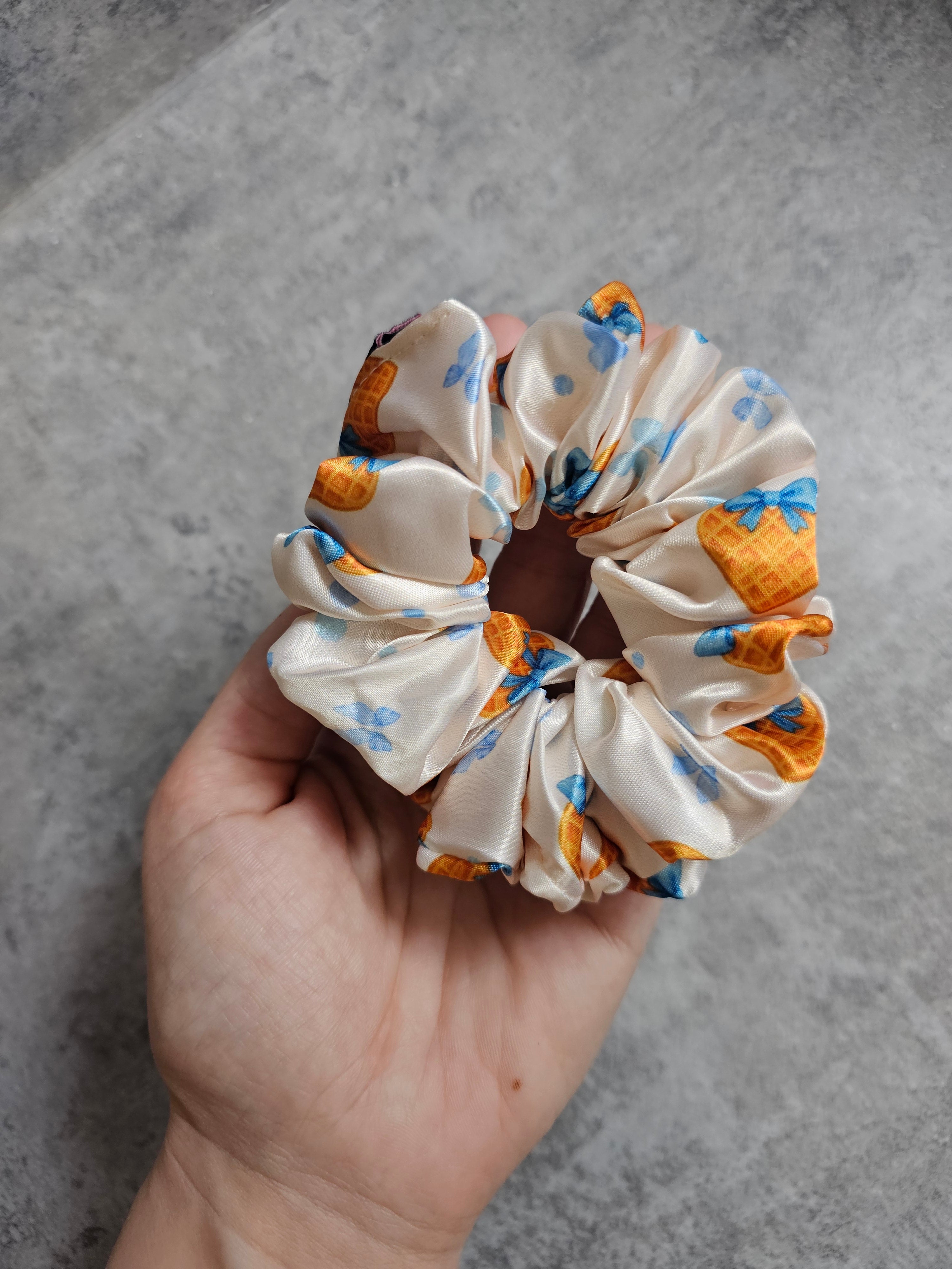 Sweet Waffles MIDI Satin Hair Scrunchie